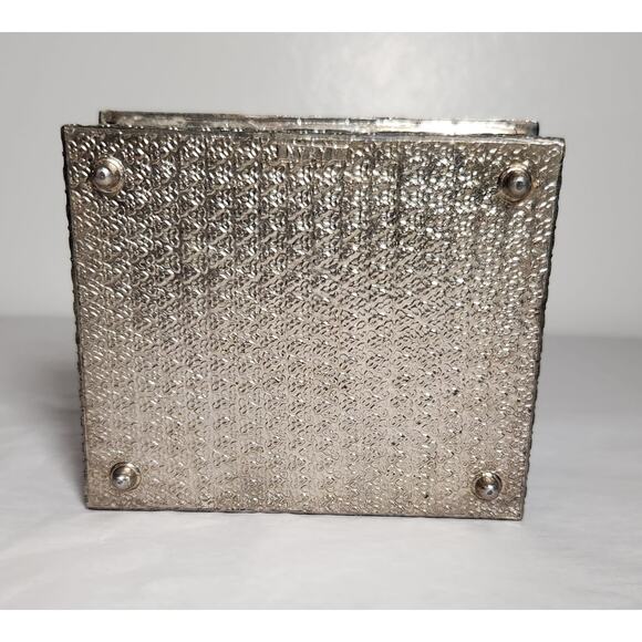 Vintage Ornate Silver Tone Metal Victorian Jewelry Box Japan Pre-owned - Picture 6 of 7